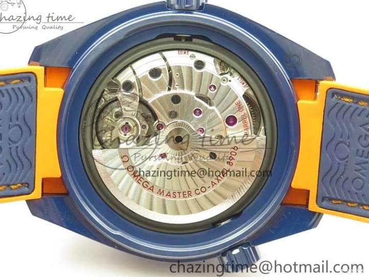 0521 Planet Ocean 45.5mm Big Blue Real Ceramic VSF 1:1 Best Edition on Blue Rubber Strap A8906 Super Clone Unique 7896